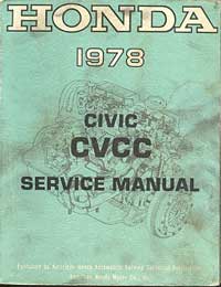 1978 honda CVCC Service Manual