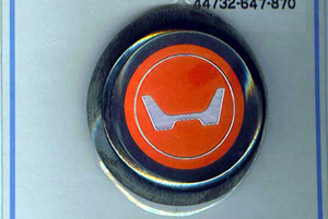 Center Wheel Cap Black with Red