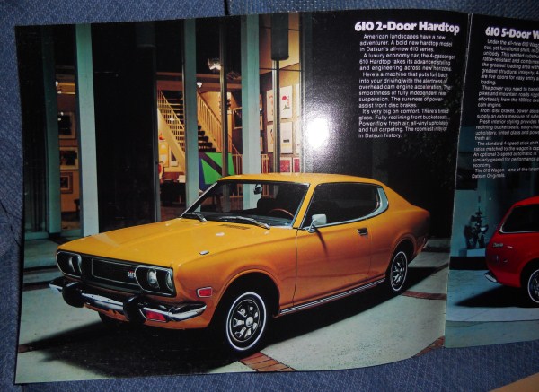 I bought this brochure as it has a model of the 1st japanese car I ever owned - 1973 610 Coupe