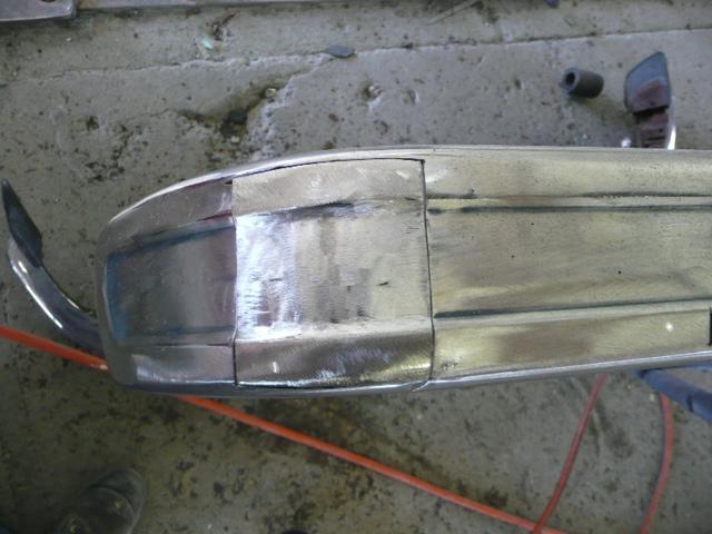 This is the patch fitted in the hole before being welded up.