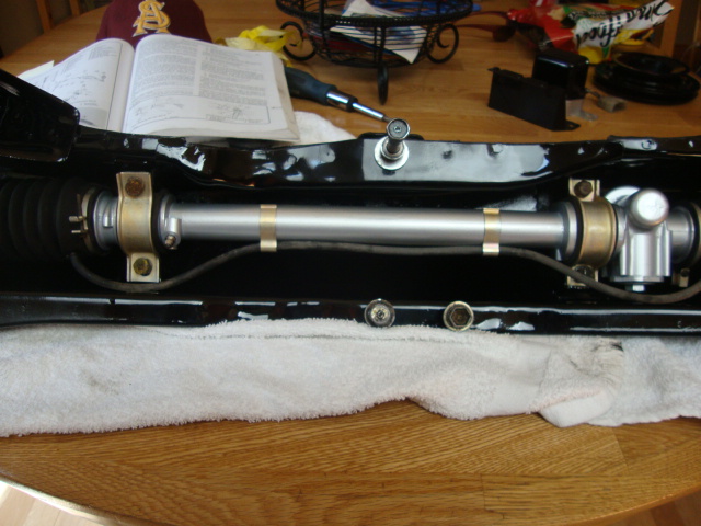 steering rack re assembled